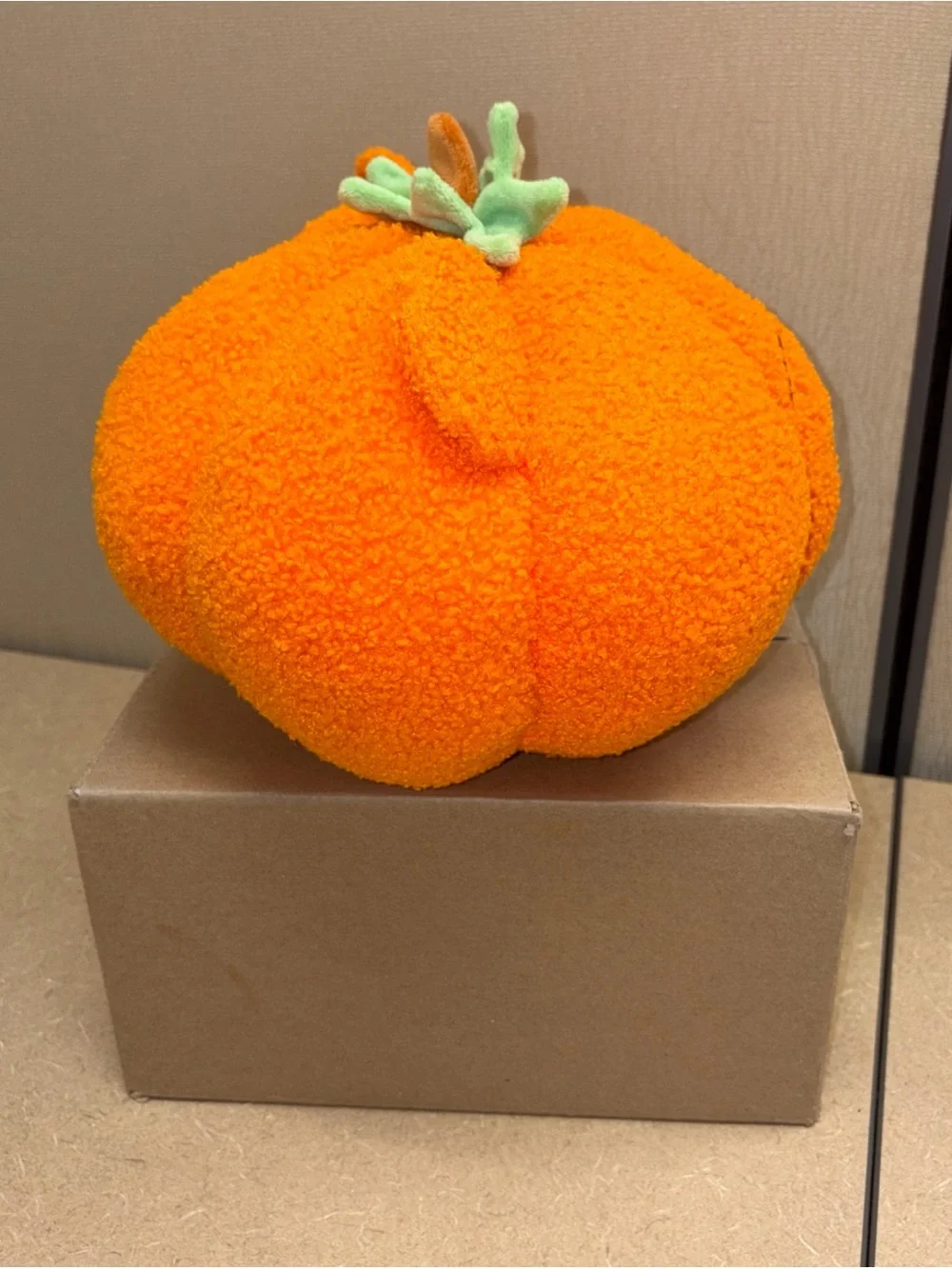 Disney Winnie the Pooh Pumpkin Plush Accent Pillow with Green Stem NWT